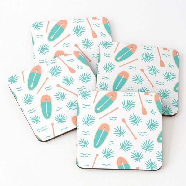 Item preview, Tropical Paddle Board Seamless Pattern designed and sold by SassyArtistry.