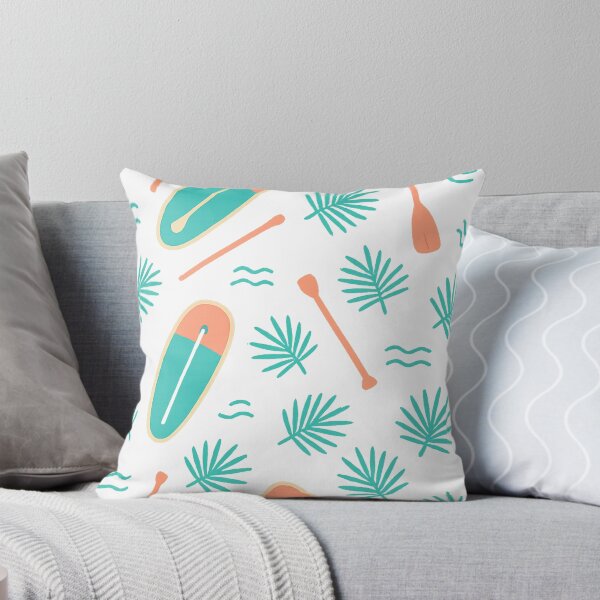 Item preview, Tropical Paddle Board Seamless Pattern designed and sold by SassyArtistry.