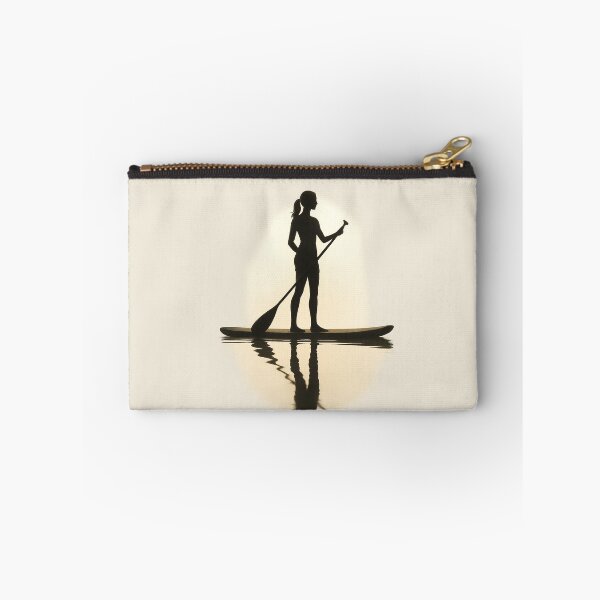 Item preview, Woman Paddle Boarding at Sunset Reflection designed and sold by SassyArtistry.