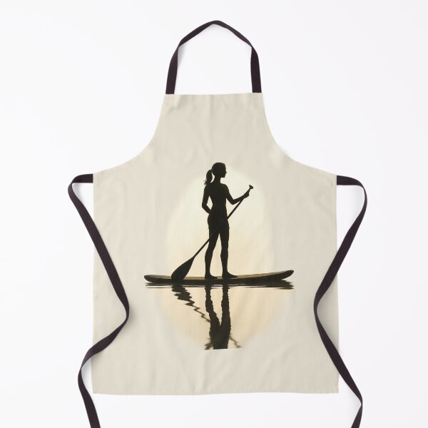 Item preview, Woman Paddle Boarding at Sunset Reflection designed and sold by SassyArtistry.