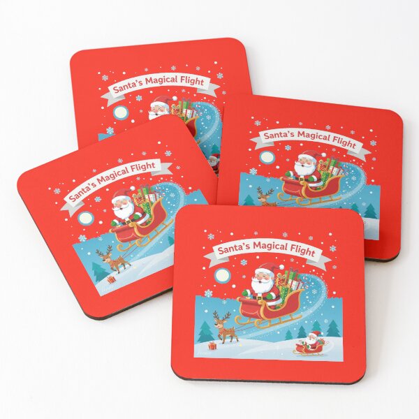 Item preview, Santa’s Magical Flight – 3D Cute & Funny Christmas Sky Scene,  designed and sold by PaintMeWorld.