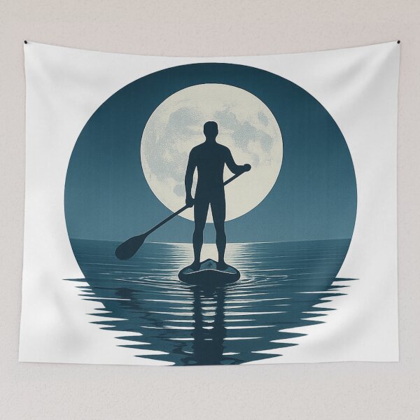 Item preview, Moonlight Paddle Board Reflection designed and sold by SassyArtistry.