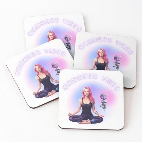 Item preview, Goddess Vibes Meditating Starseed with Alien designed and sold by Awaken With Tara.
