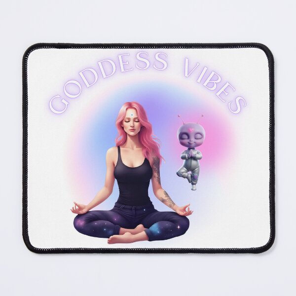 Item preview, Goddess Vibes Meditating Starseed with Alien designed and sold by Awaken With Tara.