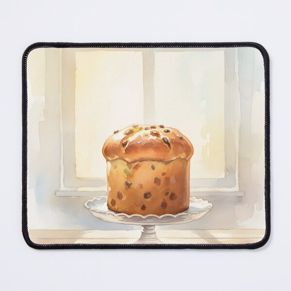 Item preview, A single sweet bread on a cake stand in front of a bright window designed and sold by homydesign.