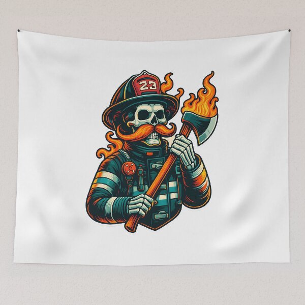 Item preview, Skeleton Firefighter designed and sold by stephenflashart.