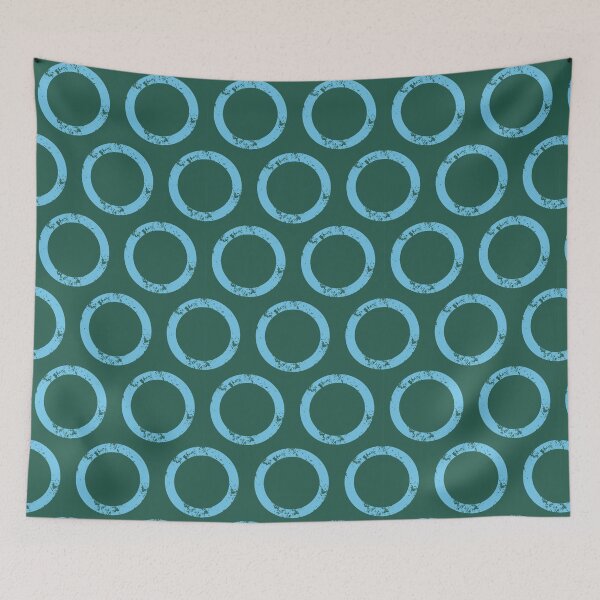 Item preview, Textured Light Blue Rings On Green  designed and sold by PSCSCo.