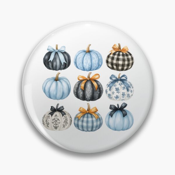 Item preview, Blue Bow Pumpkin designed and sold by stephenflashart.