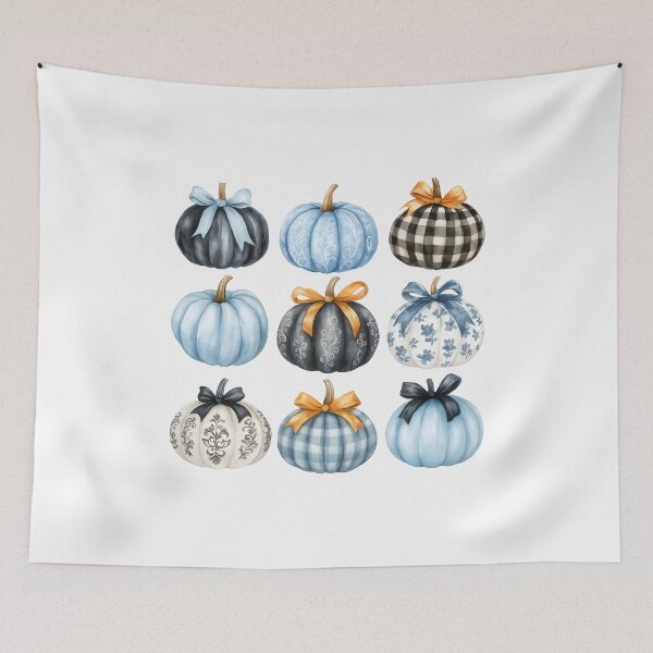 Item preview, Blue Bow Pumpkin designed and sold by stephenflashart.
