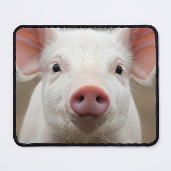 Item preview, Adorable close-up portrait of a young pink piglet with large ears designed and sold by homydesign.