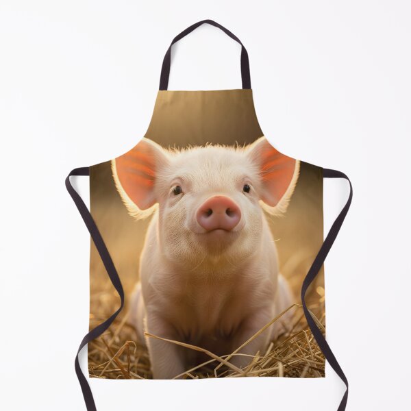 Item preview, Adorable Pink Piglet Sitting in a Bed of Straw designed and sold by homydesign.