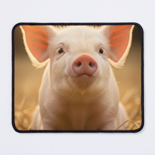 Item preview, Adorable Pink Piglet Sitting in a Bed of Straw designed and sold by homydesign.