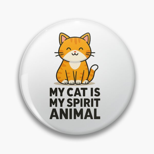 Item preview, Funny Cat T-Shirt Design – "My Cat is My Spirit Animal" Cartoon Style designed and sold by CuteOasis.