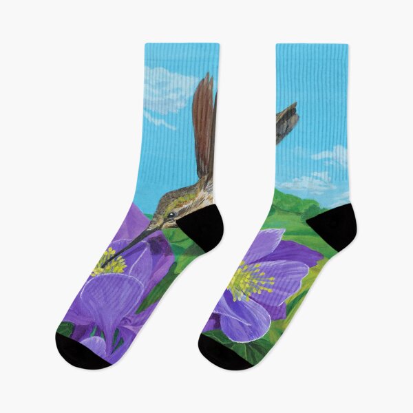 Item preview, Moments of Serenity, a Hummingbird's Dance among Columbines designed and sold by JudysArtCompany.