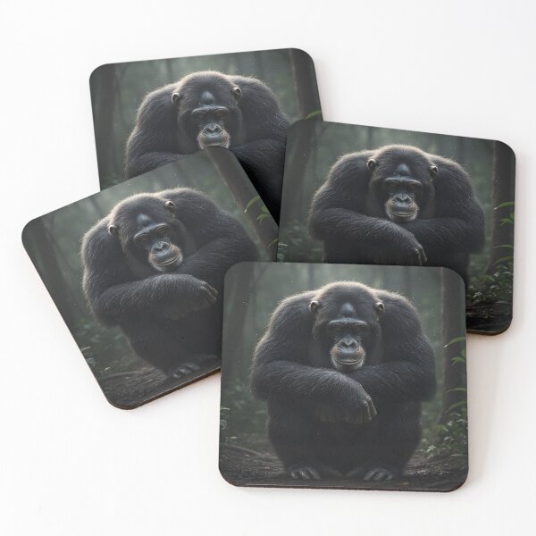 Item preview, Contemplative Chimpanzee Sitting in a Forest designed and sold by homydesign.