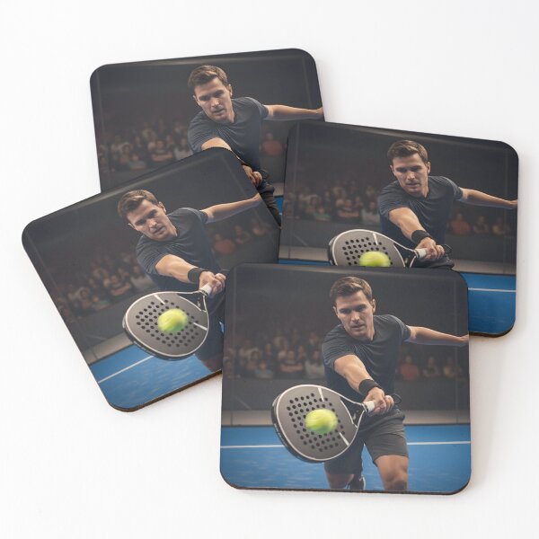 Item preview, A man playing a forehand shot in a padel match designed and sold by homydesign.