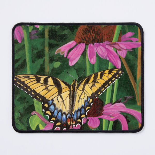 Item preview, Tiger Swallowtail in Coneflowers designed and sold by JudysArtCompany.