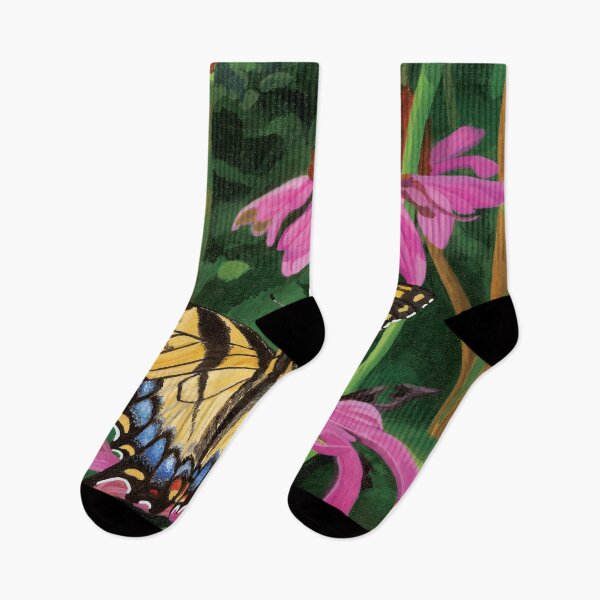 Item preview, Tiger Swallowtail in Coneflowers designed and sold by JudysArtCompany.