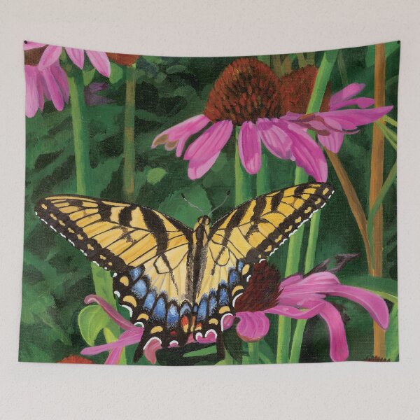 Item preview, Tiger Swallowtail in Coneflowers designed and sold by JudysArtCompany.