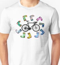 Sock doping cycling illustration Unisex T-Shirt