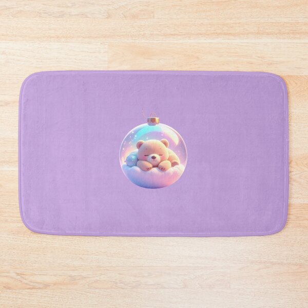 Item preview, Kawaii Sleeping Teddy Bear Ornament - Pastel Dreamy Christmas Snow Globe designed and sold by AOG-DESIGNS.