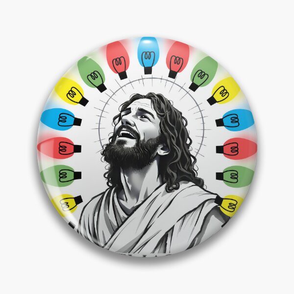 Item preview, Tacky Jesus Christmas tree lights ugly sweater party designed and sold by BigMRanch.