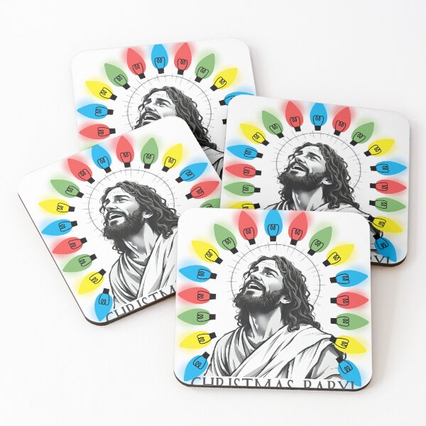 Item preview, Tacky Jesus Christmas tree lights ugly sweater party designed and sold by BigMRanch.