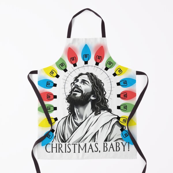 Item preview, Tacky Jesus Christmas tree lights ugly sweater party designed and sold by BigMRanch.