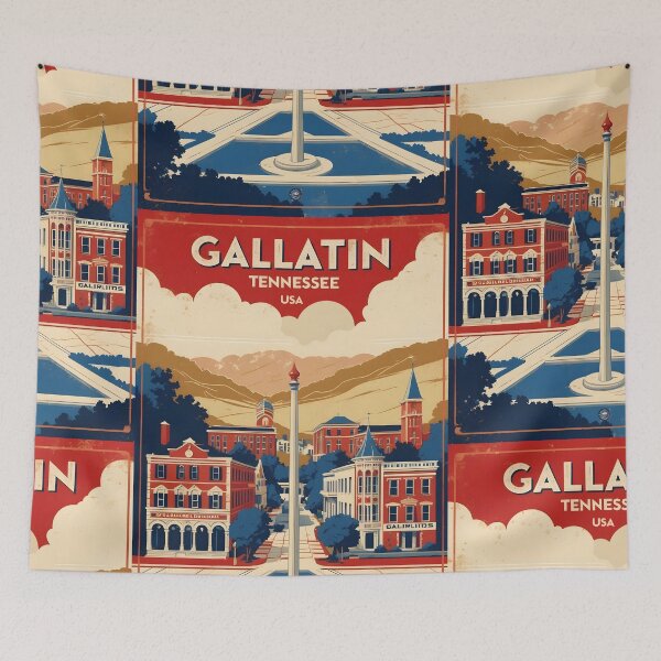 Item preview, Gallatin Tennessee 1950s USA Vintage Travel Tourism designed and sold by TravelersGems.