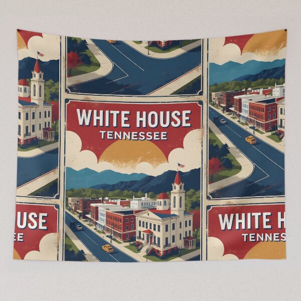 Item preview, White House Tennessee 1950s USA Vintage Travel Tourism designed and sold by TravelersGems.