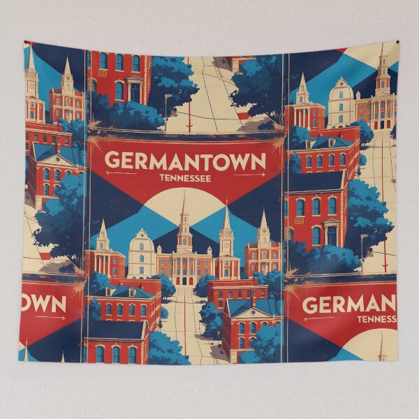 Item preview, Germantown Tennessee 1950s USA Vintage Travel Tourism designed and sold by TravelersGems.