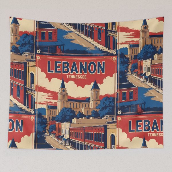 Item preview, Lebanon Tennessee 1950s USA Vintage Travel Tourism designed and sold by TravelersGems.