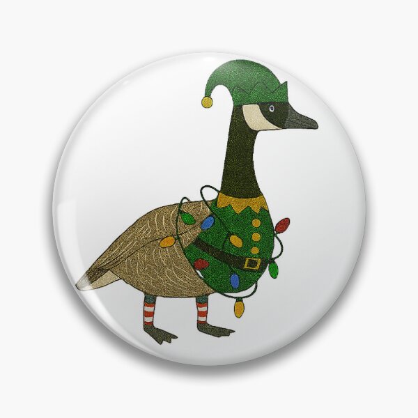 Item preview, Goose with Lights Sticker – Canada Goose Tangled in Christmas Lights designed and sold by SachaMuru.