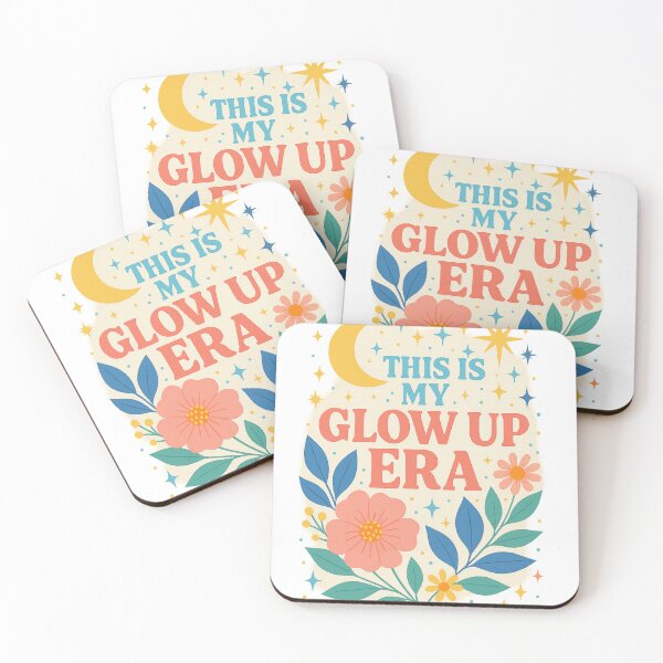 Item preview, This Is My Glow Up Era | Bright Aesthetic Floral & Celestial Sticker designed and sold by DEEPDesignsART.