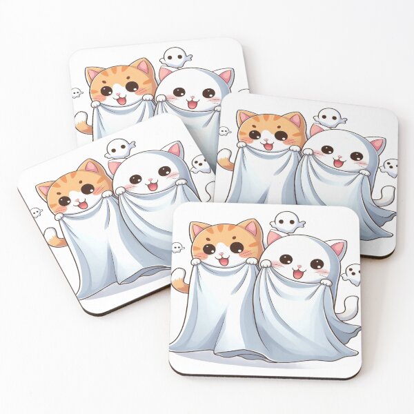 Item preview, kittys with gost designed and sold by sadgecat.