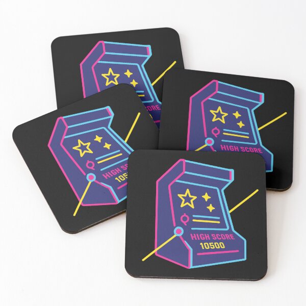 Item preview, High Score • Higher Dreams — Neon Retro Arcade Art designed and sold by DSGIN4YOU.