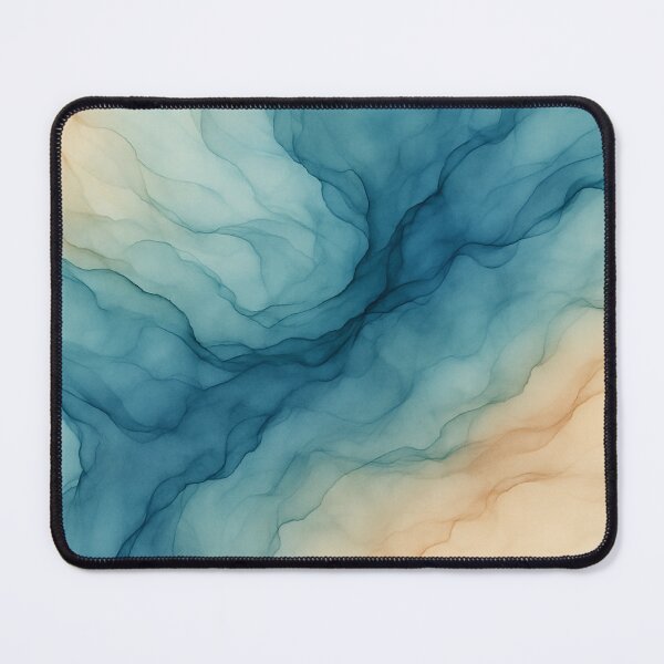 Item preview, Blue and Beige Abstract Fluid Flow designed and sold by SassyArtistry.