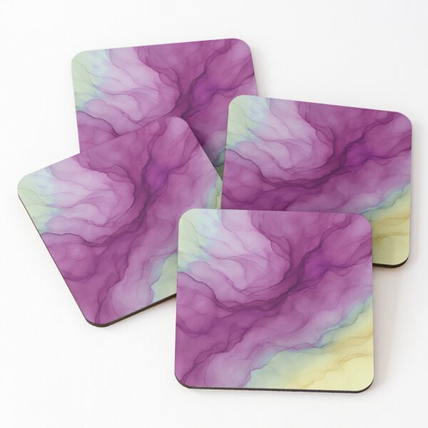 Item preview, Purple and Yellow Abstract Fluid Art designed and sold by SassyArtistry.