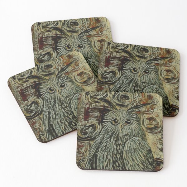 Item preview, Owl in Love - digital modified Print designed and sold by JoyfulNiftyArt.