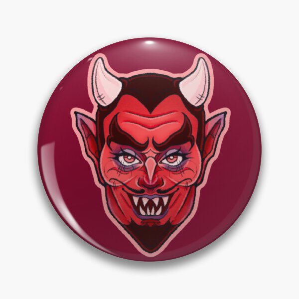 Item preview, Devil mask designed and sold by Peachtreebones Illustration.