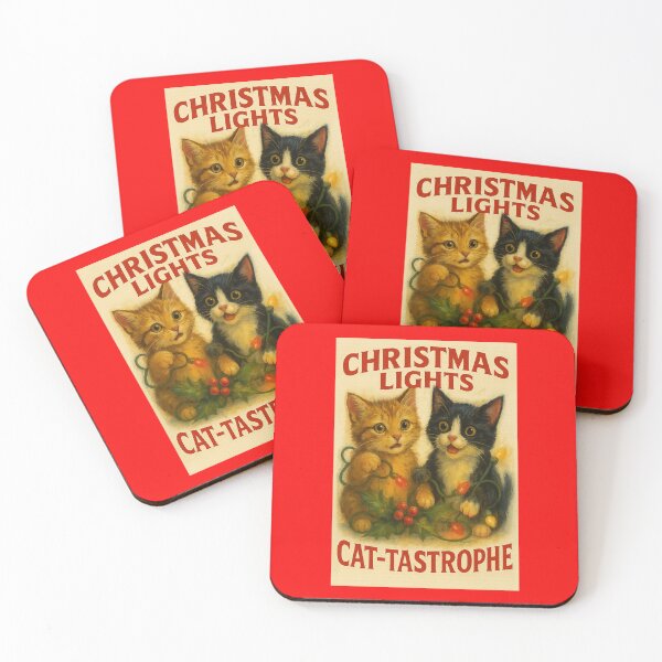 Item preview, CHRISTMAS LIGHTS CAT-TASTROPHE designed and sold by TheJoyfulPen.