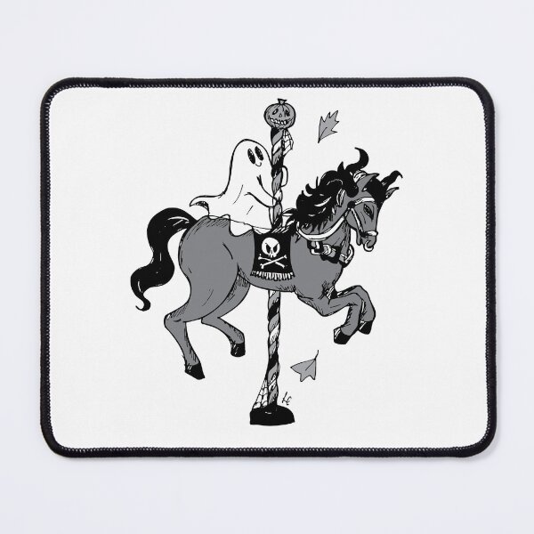 Item preview, Haunted Carousel Horse with Ghost designed and sold by LauraCoxArt.