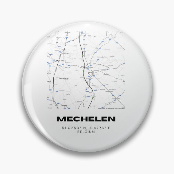 Item preview, Mechelen Belgium Street Map | Modern Black and White Minimalist Design designed and sold by RM-Journey.