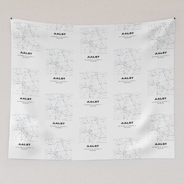 Item preview, Aalst Belgium Map | Minimalist Black and White Street Map Poster designed and sold by RM-Journey.