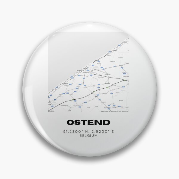 Item preview, Ostend Belgium Map | Coastal City Minimalist Street Map Poster designed and sold by RM-Journey.