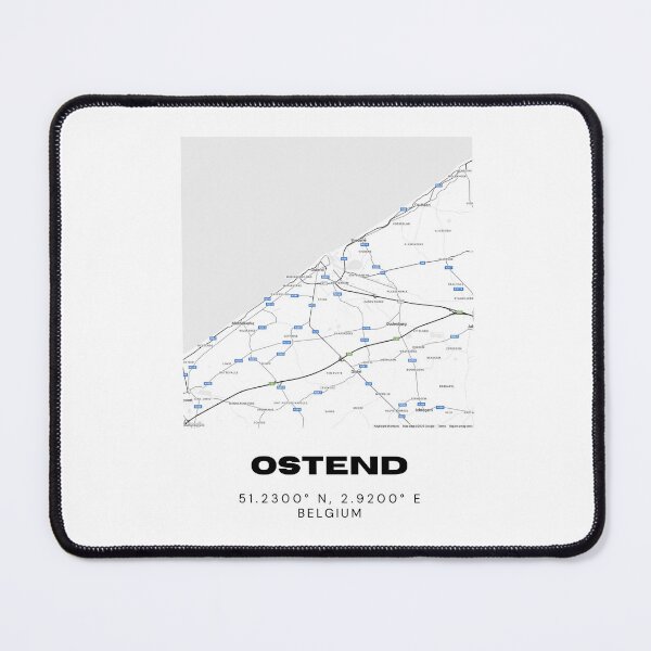 Item preview, Ostend Belgium Map | Coastal City Minimalist Street Map Poster designed and sold by RM-Journey.