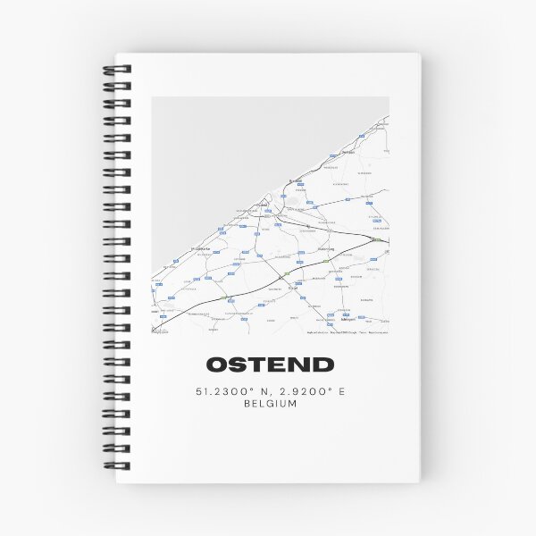 Item preview, Ostend Belgium Map | Coastal City Minimalist Street Map Poster designed and sold by RM-Journey.
