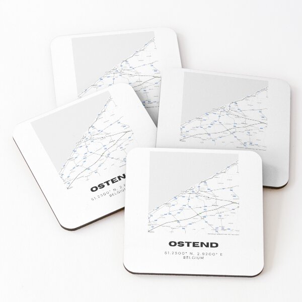 Item preview, Ostend Belgium Map | Coastal City Minimalist Street Map Poster designed and sold by RM-Journey.
