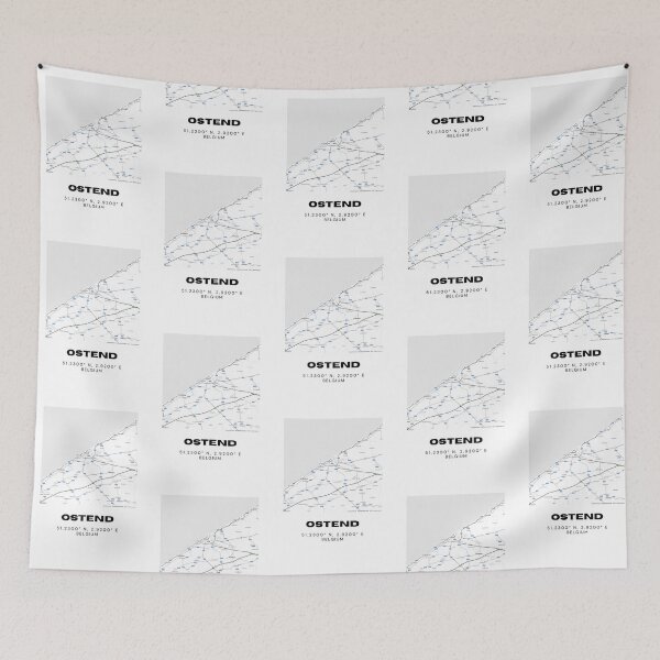 Item preview, Ostend Belgium Map | Coastal City Minimalist Street Map Poster designed and sold by RM-Journey.