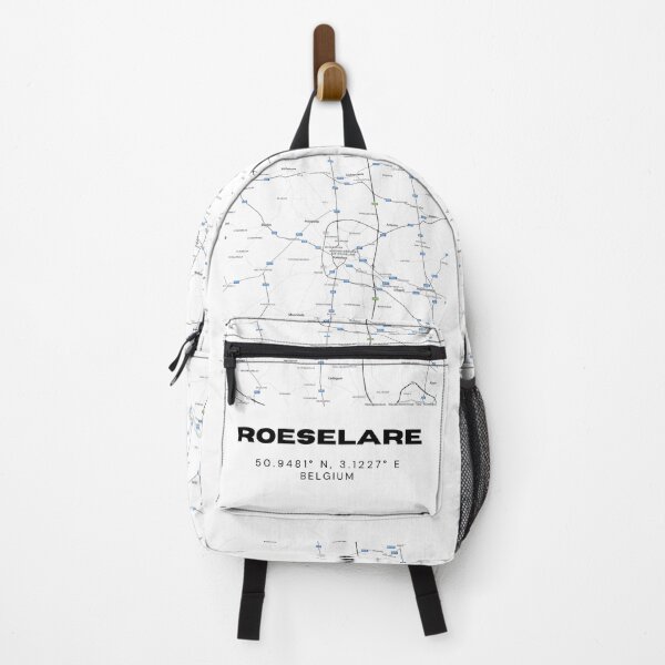 Item preview, Roeselare Belgium Map | Modern Minimalist Black and White Print designed and sold by RM-Journey.
